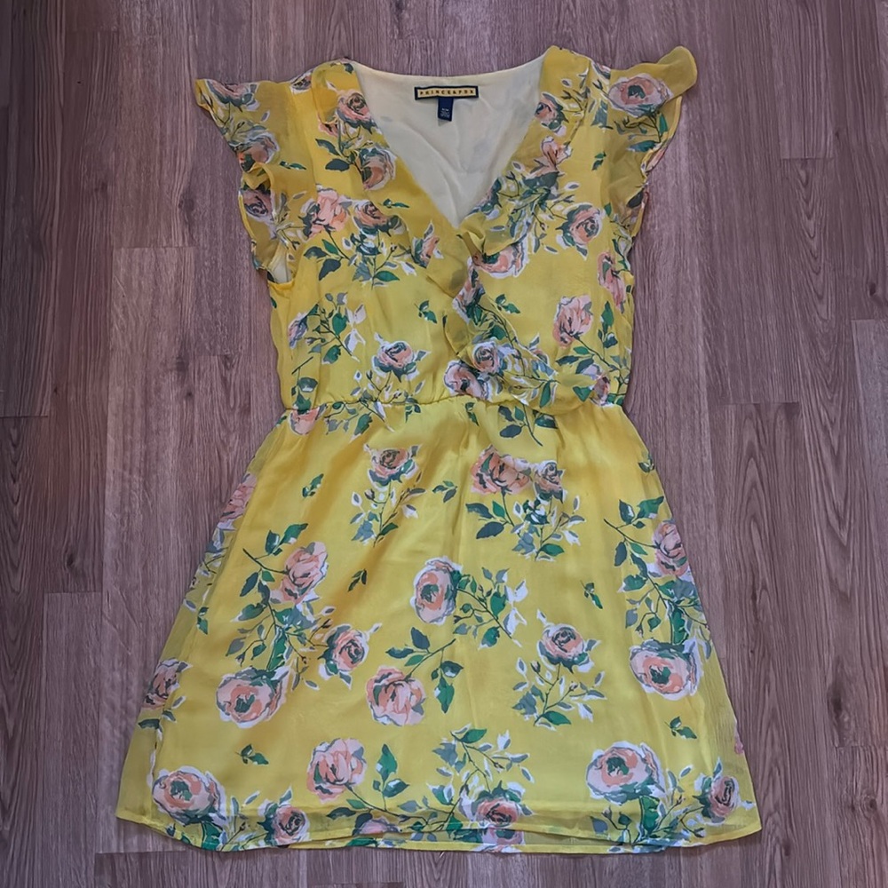 Yellow Floral Spring Dress